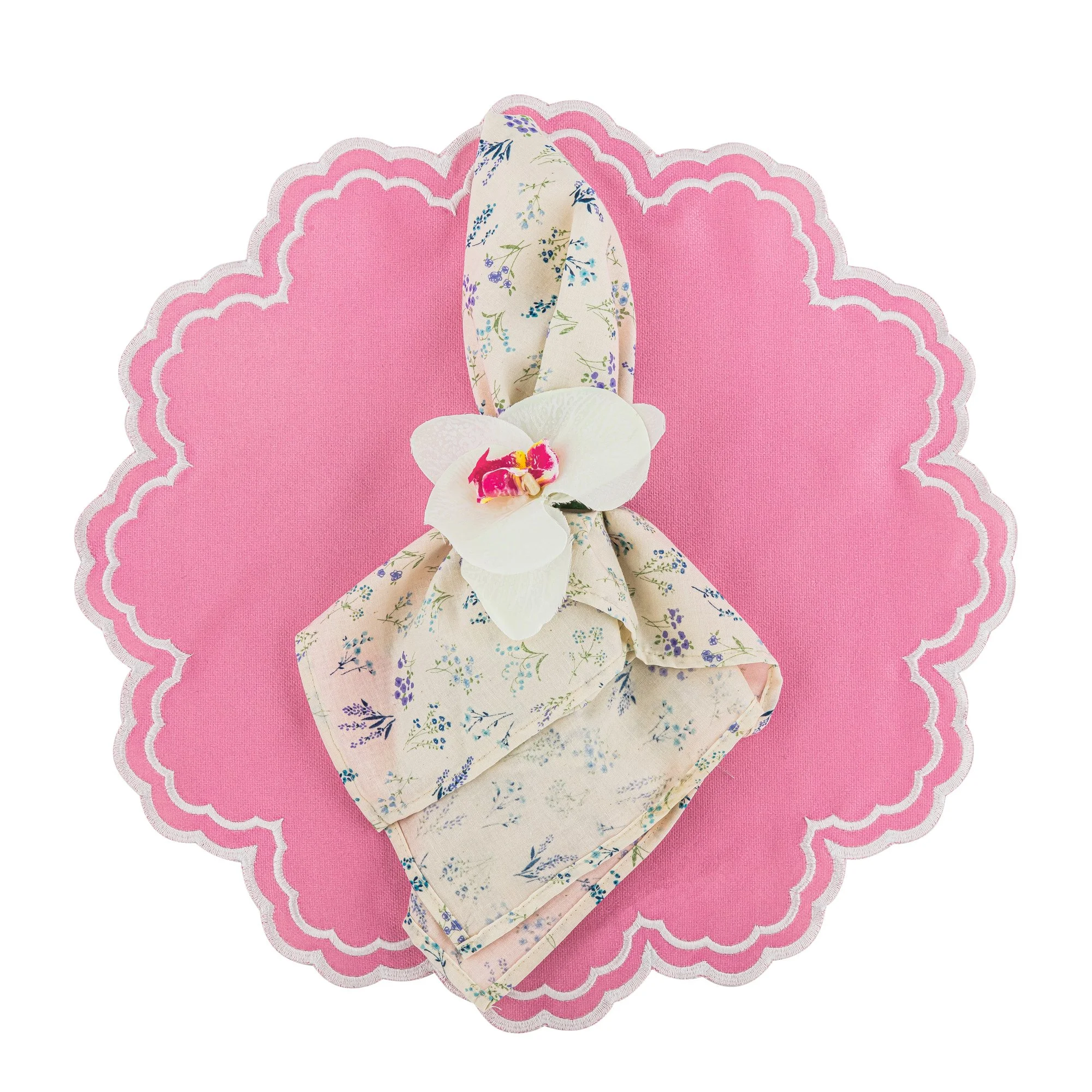 新品 - Time for tea 花形ナプキンリングセットx2 3D Flower Napkin Ring in Turquoise — Time for Tea
